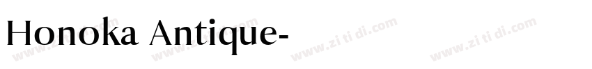 Honoka Antique字体转换